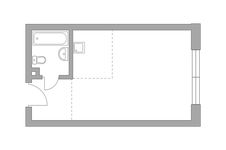 Планировка 1-комнатной квартиры, 29,5 м2