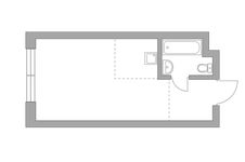 Планировка 1-комнатной квартиры, 24,6 м2