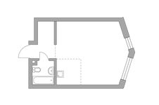 Планировка квартиры студии, 31,5 м2