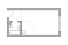 Планировка квартиры студии, 25,9 м2