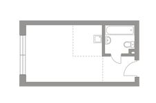 Планировка квартиры студии, 29,3 м2