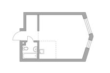 Планировка квартиры студии, 31,5 м2