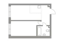 Планировка 2-комнатной квартиры, 39,7 м2