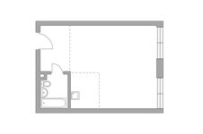 Планировка квартиры студии, 37,1 м2