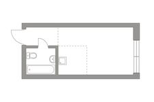 Планировка 1-комнатной квартиры, 20,7 м2