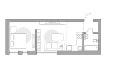 Планировка 2-комнатной квартиры, 32,8 м2