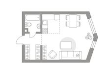 Планировка квартиры студии, 32,2 м2