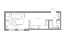 Планировка квартиры студии, 32,4 м2