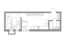Планировка 2-комнатной квартиры, 41,7 м2