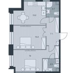 Планировка 2-комнатной квартиры, 59,3 м2