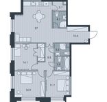Планировка 4-комнатной квартиры, 98,1 м2
