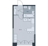 Планировка 1-комнатной квартиры, 29,3 м2