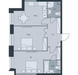 Планировка 2-комнатной квартиры, 59,3 м2