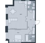Планировка 2-комнатной квартиры, 59,5 м2