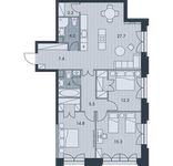 Планировка 4-комнатной квартиры, 93,3 м2