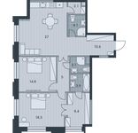 Планировка 3-комнатной квартиры, 97,3 м2
