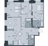 Планировка 4-комнатной квартиры, 118,3 м2