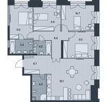 Планировка 5-комнатной квартиры, 118,8 м2