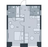 Планировка 2-комнатной квартиры, 43,1 м2