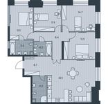 Планировка 5-комнатной квартиры, 118,8 м2