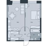 Планировка 2-комнатной квартиры, 45,7 м2
