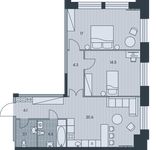 Планировка 3-комнатной квартиры, 70,2 м2