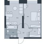 Планировка 2-комнатной квартиры, 39,7 м2
