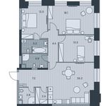 Планировка 4-комнатной квартиры, 98 м2