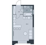 Планировка 1-комнатной квартиры, 30 м2