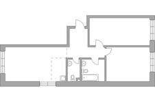 Планировка 3-комнатной квартиры, 78,76 м2