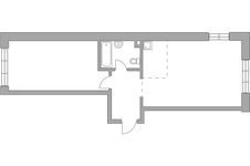 Планировка 2-комнатной квартиры, 60,79 м2