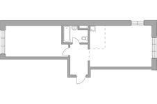 Планировка 2-комнатной квартиры, 60,45 м2