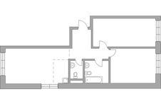 Планировка 3-комнатной квартиры, 78,23 м2