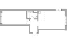 Планировка 2-комнатной квартиры, 60,43 м2