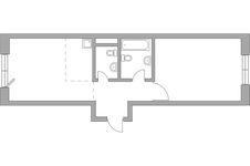Планировка 2-комнатной квартиры, 50,99 м2