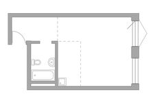 Планировка квартиры студии, 37,21 м2