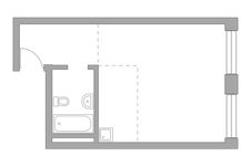 Планировка квартиры студии, 36,04 м2