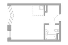 Планировка квартиры студии, 32,83 м2