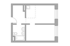 Планировка 2-комнатной квартиры, 41,71 м2