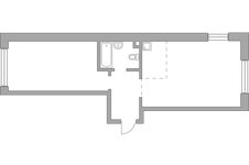 Планировка 2-комнатной квартиры, 60,79 м2