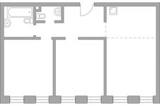 Планировка 3-комнатной квартиры, 70,23 м2