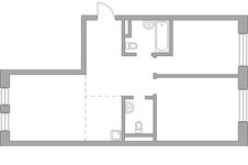 Планировка 3-комнатной квартиры, 71,65 м2