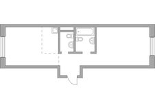 Планировка 2-комнатной квартиры, 50,99 м2