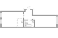 Планировка 2-комнатной квартиры, 59,57 м2