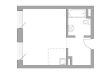 Планировка квартиры студии, 31,27 м2