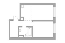 Планировка 2-комнатной квартиры, 47,52 м2