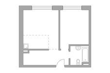 Планировка 2-комнатной квартиры, 47,86 м2