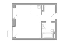 Планировка квартиры студии, 32,01 м2