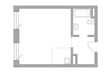 Планировка квартиры студии, 35,4 м2
