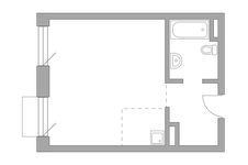 Планировка квартиры студии, 37,04 м2